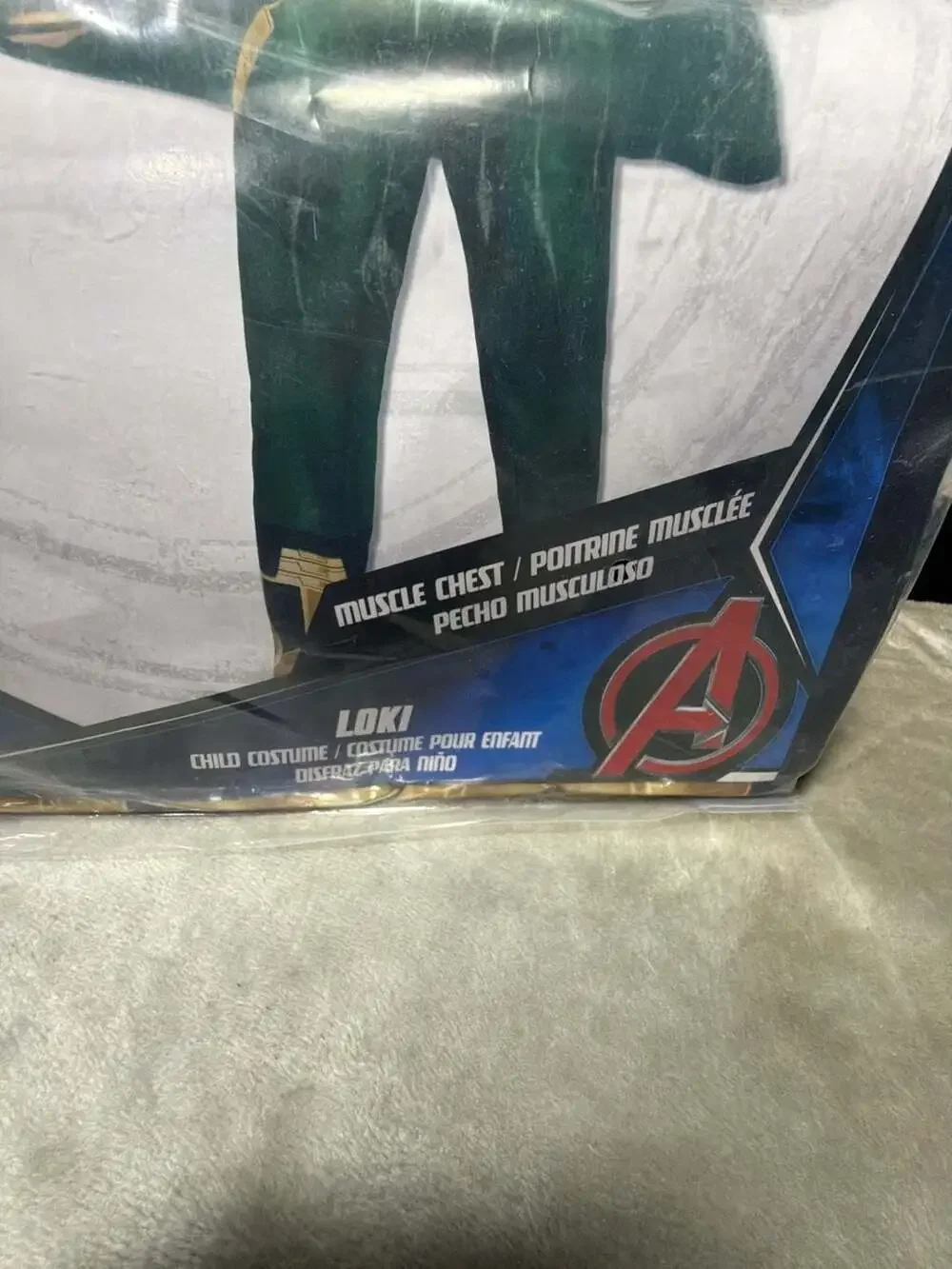 Marvel Avengers Loki Child Costume Size 12-14 Muscle Chest